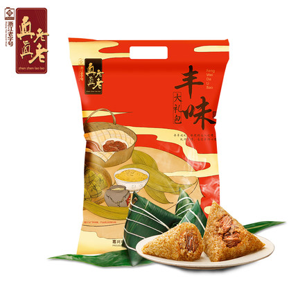 真真老老 嘉兴粽子 5荤1素6只装