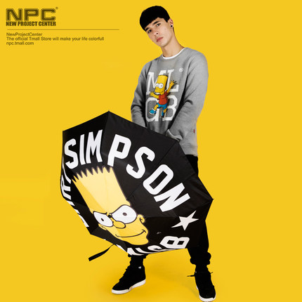 潮流单品！ NPC MLGB x SIMPSONS辛普森 长柄雨伞