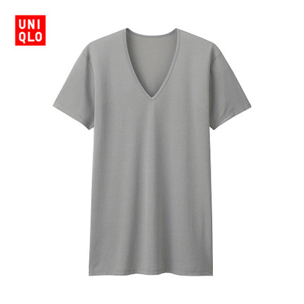 夏季单品！UNIQLO优衣库AIRism网眼V领T恤162850