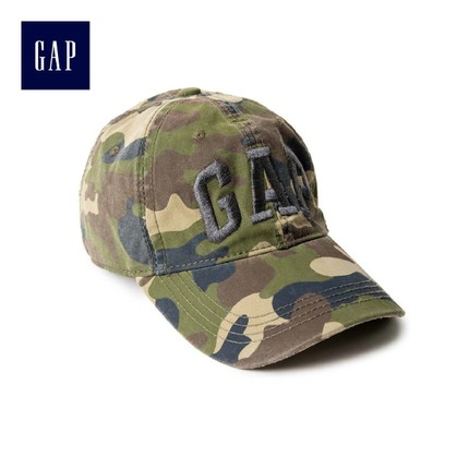 酷感十足！Gap男装徽标纯棉迷彩棒球帽