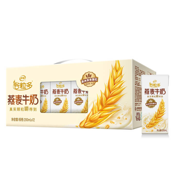 伊利 谷粒多顆粒燕麥牛奶200mL*12盒