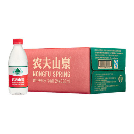 农夫山泉饮用天然水380ml*24瓶/箱