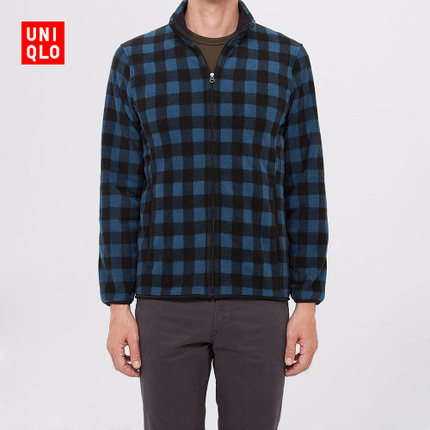 速抢！UNIQLO优衣库印花摇粒绒拉链茄克124656