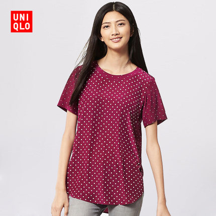 优雅！女装 印花衬衫(短袖) 157063 优衣库UNIQLO