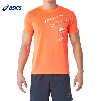 速干款式！ASICS亚瑟士新款运动印花短袖T恤XW685N