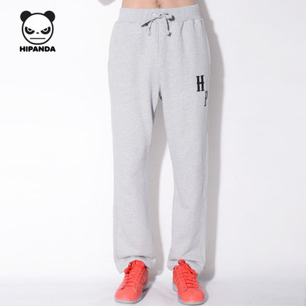 双11预售！HIPANDA你好熊猫男款针织阔腿长裤