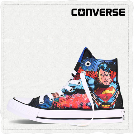 超人款！匡威 Chuck Taylor 超人印花帆布鞋150444C