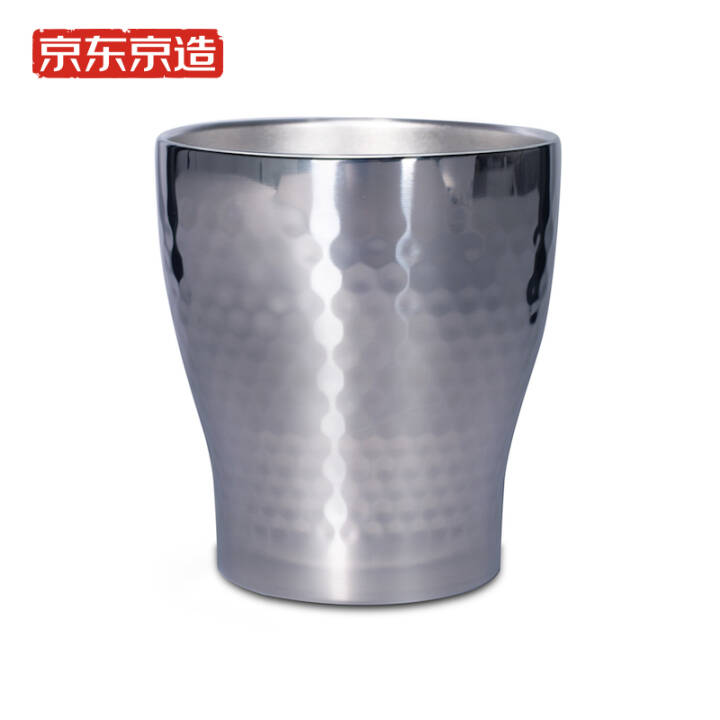 京造 蜂巢宽口不锈钢水杯 280ml