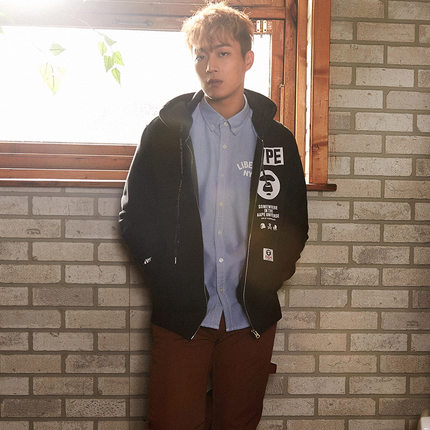 双11预售！Aape秋冬新款时尚连帽长袖卫衣男猿人头运动男士卫衣外套