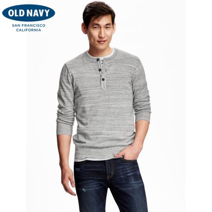 好价！OLD NAVY 混色亨利领毛衣814158