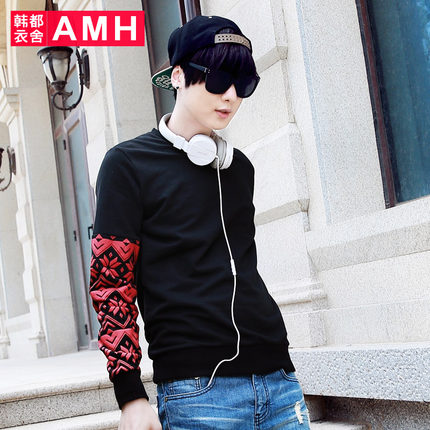 白菜价！AMH修身亮色印花长袖T恤NR4159