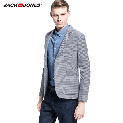 年货节好价！杰克琼斯纯棉超修身男士针织西装E|215108009