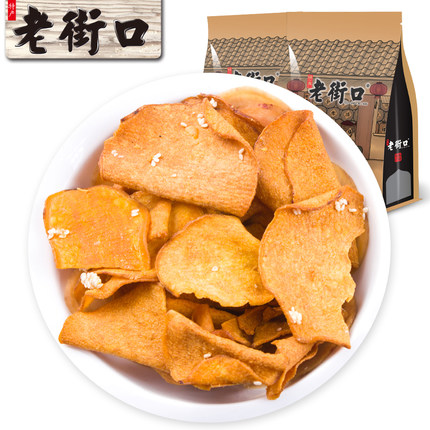 薄脆香甜 ！老街口红薯片300g番薯干香脆特产零食