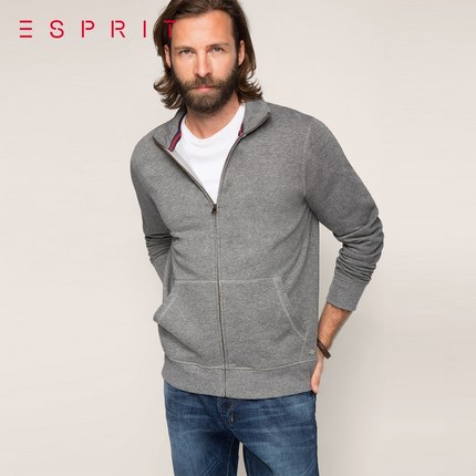 休闲百搭！ESPRIT男士纯色款卫衣125EE2J011