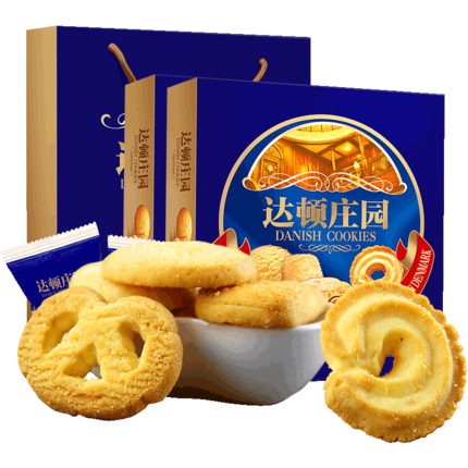 酥香诱人！达顿庄园曲奇饼干508g*2盒
