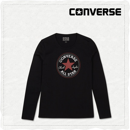 常青款！CONVERSE匡威经典logo印花长袖T恤13512C