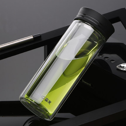 双层防烫！富光玻璃杯G1613-SP