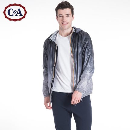 限时特惠！C＆A 男式连帽薄夹克外套CA200158872