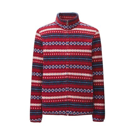 三色齐降！UNIQLO优衣库印花摇粒绒茄克159354