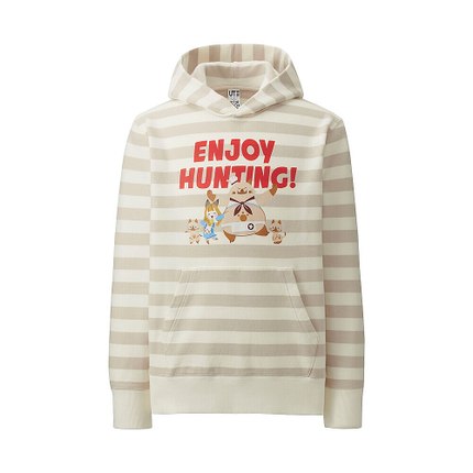 简约舒适！优衣库 男装 MONSTER HUNTER连帽运动衫 167847