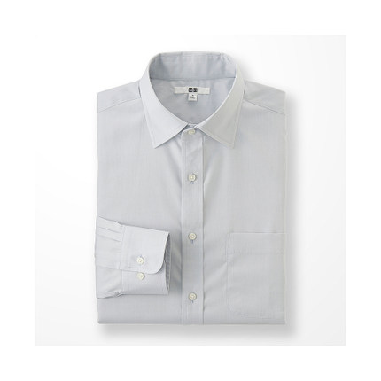 特别尺码！ 优衣库 男装 精纺府绸衬衫(长袖) 169203