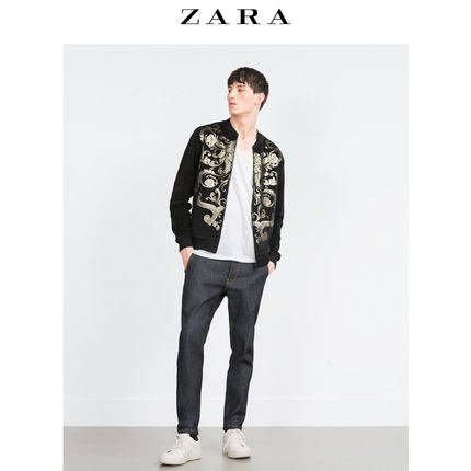 仅剩中码！ZARA 男装 开胸式运动衫 03516300800