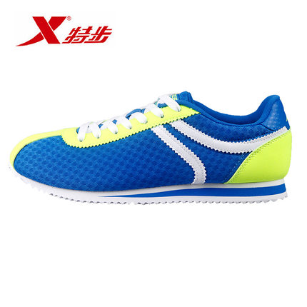 复古设计！特步男式夏季透气跑步鞋985219323791