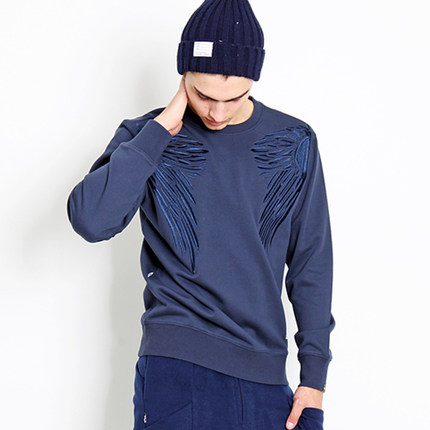 白菜价！Life After Life 个性双鹰羽翼刺绣卫衣