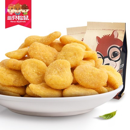 第二份半价：三只松鼠蟹香蚕豆205g休闲零食小吃