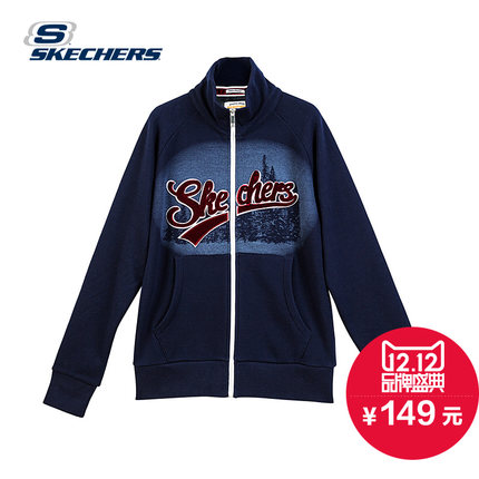 双12好价！Skechers 翻领拉链秋冬运动男装SAMF14404