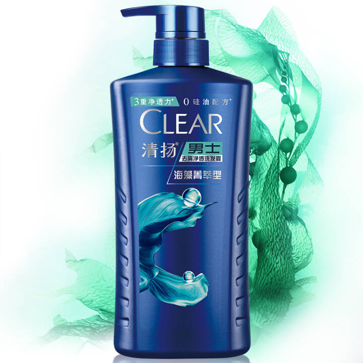 清扬(CLEAR)男士去屑海藻菁萃型洗发露500g