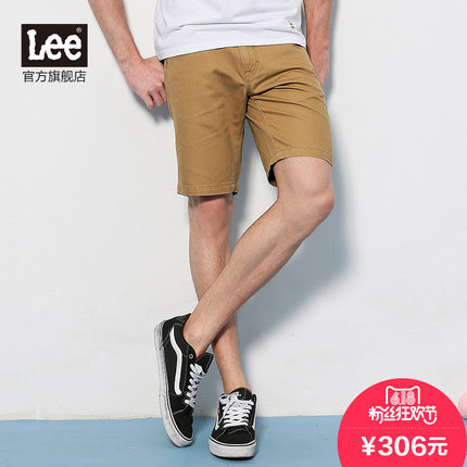 618粉丝狂欢价！Lee纯棉休闲短裤L160811MW3KU