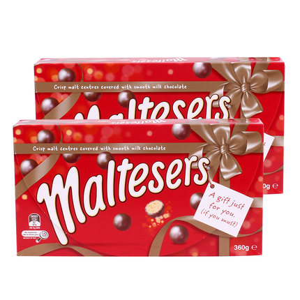 买二送二！Maltesers麦提莎360g*2盒原装进口牛奶巧克力