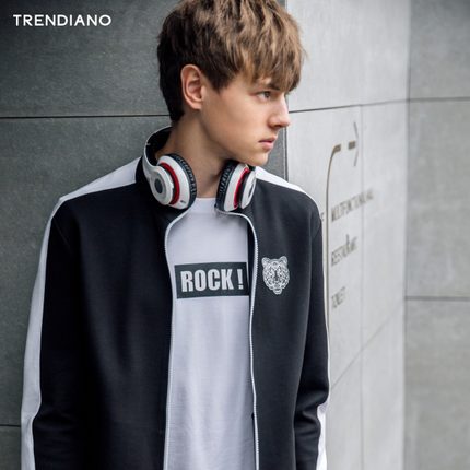 过年不打烊！TRENDIANO条纹虎头夹克3JC304553P