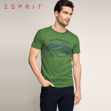 白菜价！ESPRIT男士圆领短袖T恤036EE2K031