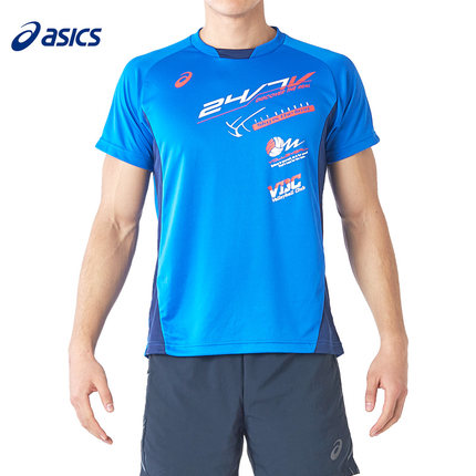 新品好价！ASICS亚瑟士男式运动印花短袖T恤XW6622
