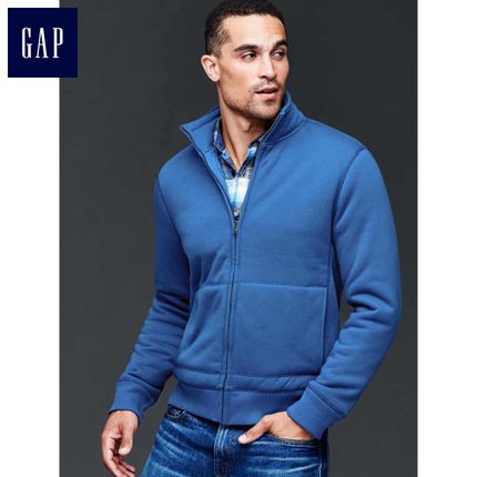 新低！Gap 纯色保暖绒里拉链开衫 108454