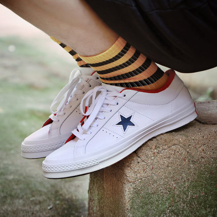 Converse One Star  白红黑Logo