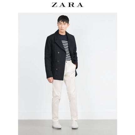 加大码好价！ZARA 男装 双排扣羊毛厚外套 04391350401