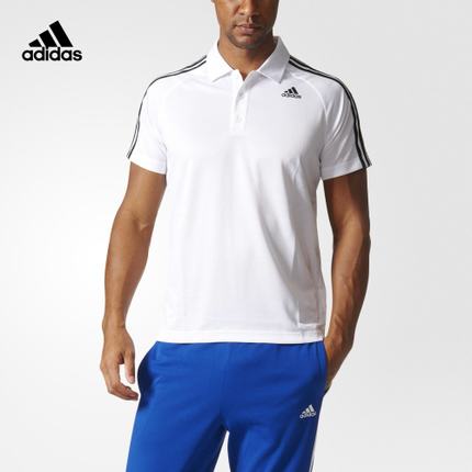 近期好价！阿迪达斯训练男子短袖POLO白BK2602