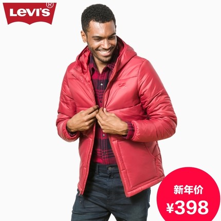 年货节预售！Levi's李维斯连帽拉链厚夹克外套21381-0001