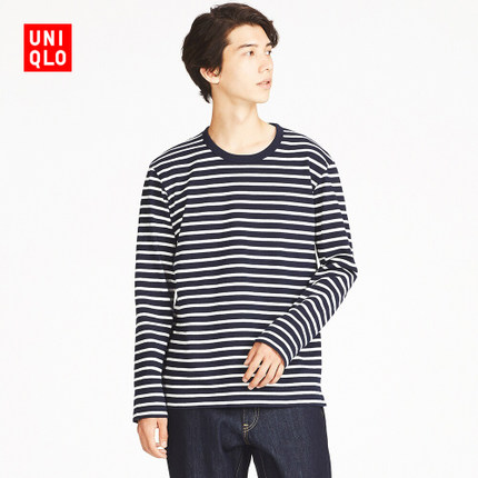 欧洲风情！UNIQLO优衣库水洗横条T恤404146