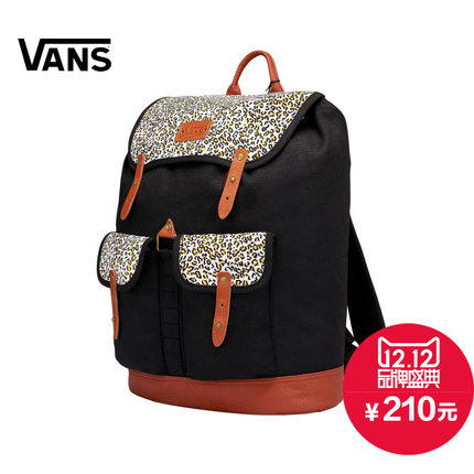 双12好价！VANS 黑色豹纹女款背包|VN-0X5FBLK