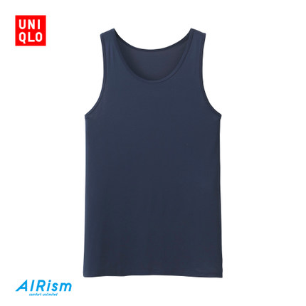 舒适内搭！优衣库UNIQLO男装AIRism网眼背心