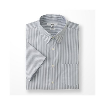 商务休闲！UNIQLO优衣库DRY EASY CARE修身条纹衬衫175407