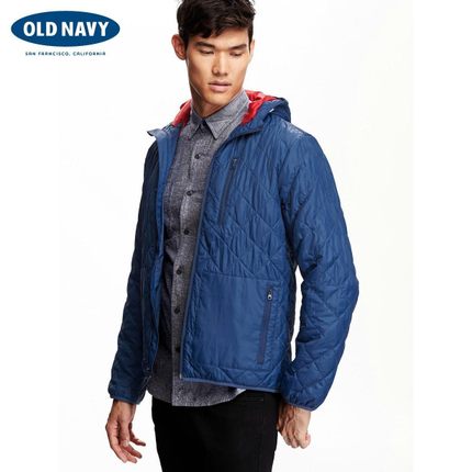 返场价！OLD NAVY老海军格纹半高领外套保暖上衣712481