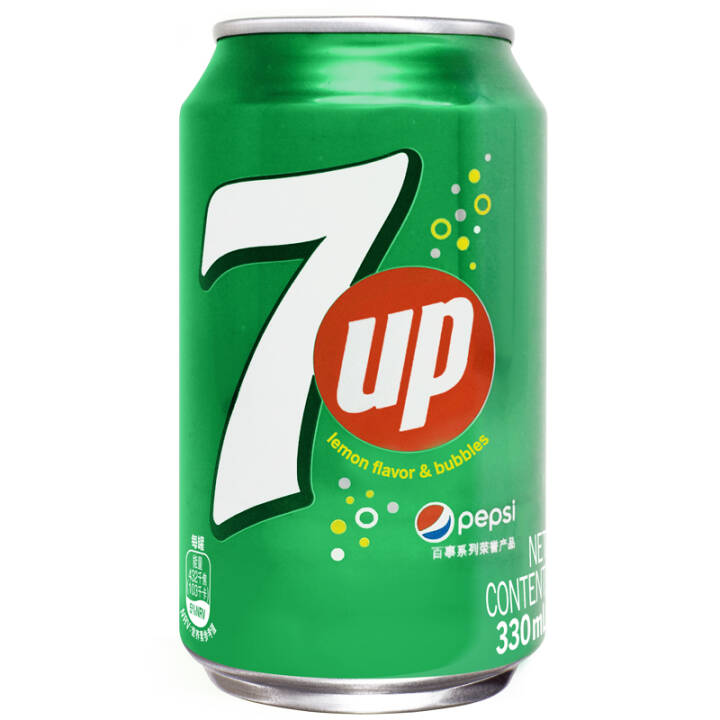 七喜 7UP 柠檬味 汽水碳酸饮料 330ml*24罐*2箱