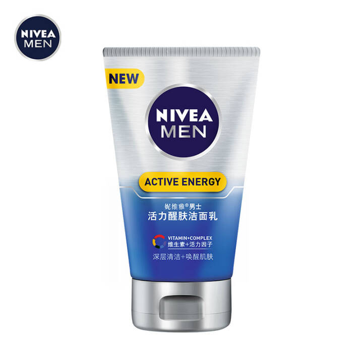 妮维雅(NIVEA)男士活力醒肤洁面乳100g*2