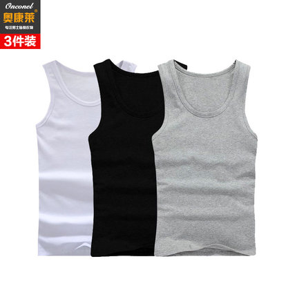 舒适体验！奥康莱男士背心3件装