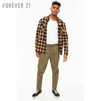 休闲百搭！Forever21男士棉质休闲慢跑长裤
